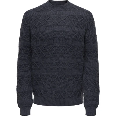 Afbeelding van Only &amp; Sons Onswade CREW NECK Trui, Heren, Maat: Large, Dark navy