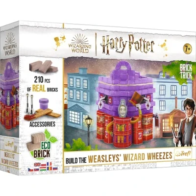 Afbeelding van Trefl Brick Trick Harry Potter: Weasleys&#039; Tovenaar Wheezes Bouw met Brick, Weasley&#039;s Magische Grappen Winkel, EKO Blocks, 210 Bricks, Herbruikbaar, voor kinderen vanaf 7 jaar