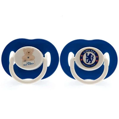 Afbeelding van Chelsea FC fopspeen, officieel, 2 stuks, unisex baby, blauw/wit, eenheidsmaat