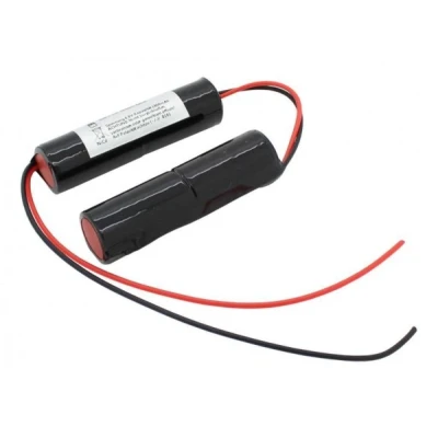 Afbeelding van Noodlicht batterij NiCd 4.8V 1800mAh 2x L1x2 Sub C met 200mm kabel vervangt