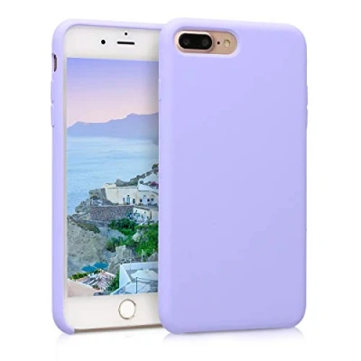 Afbeelding van kwmobile telefoonhoesje geschikt voor Apple iPhone 7 Plus / 8 Hoesje met siliconen coating Smartphone case in lavendel