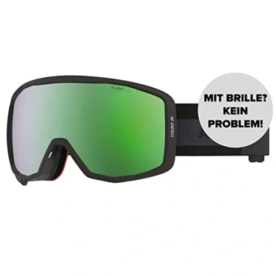 Afbeelding van Atomic, Kinder Skibrille, Für wolkiges bis sonniges Wetter, Junior Fit, Sphärische Doppelscheibe, Kompatibel mit Sehbrille, Count JR Spherical, Schwarz/Grün Flash, AN5106102