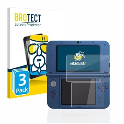 Afbeelding van BROTECT Glas Screen Protector voor Nintendo New 3DS XL (3 Stuks) Schermbeschermer [9H Hardheid, Beschermglas Folie niet Gehard Glas]