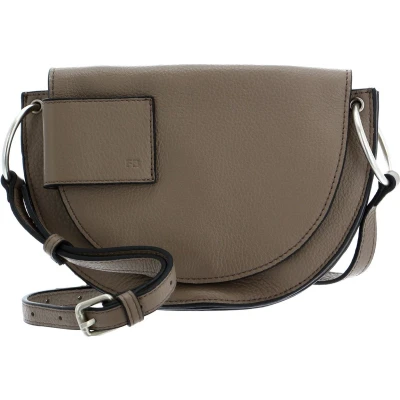Afbeelding van FREDsBRUDER Leren Schoudertas Olivia Saddle Bag Muddy Bruine