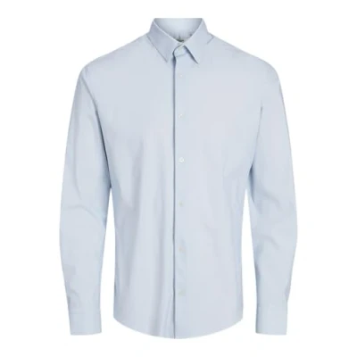 Afbeelding van Jprblaactive Stretch Shirt L/S Sn, Chambray Blue/Stripes: slim fit, L