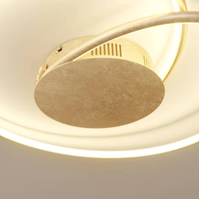 Afbeelding van Lindby LED plafondlamp Metaal, kunststof H: 8 cm goud