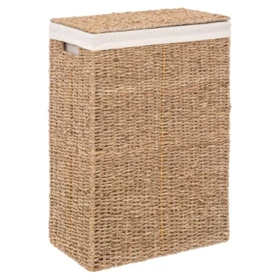 Afbeelding van Five Wasmand riet met deksel rechthoekig 37 x 22 55 cm 40 liter Wasmanden