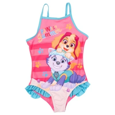 Afbeelding van Paw Patrol Badpak / Zwemkleding Skye en Everest Roze/Blauw Maat 122/128