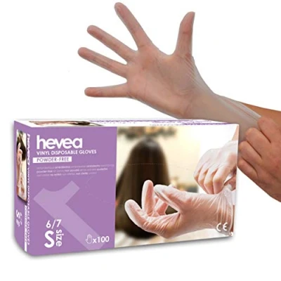 Afbeelding van Hevea Wegwerp Handschoenen, Vinyl, Poeder En Latexvrij, 6500236534, Maat S, 100 Stuks, Transparant