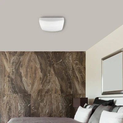Afbeelding van Müller Licht Plafondlamp Reva 30 Square, wit, kunststof, staal