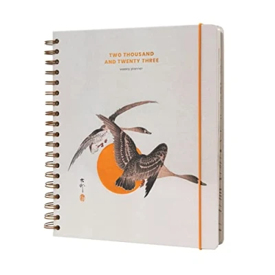 Afbeelding van XL Agenda 2023 Japanse Art Weekagenda 17 Maanden Weekplanner 23 Weekkalender Afspraakplanner