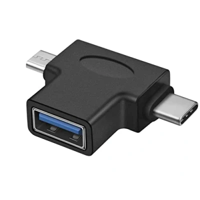 Afbeelding van PremiumCord Adapter USB 3.0 naar C + Micro B, bus stekker, type A aansluiting, 3.1 zwart