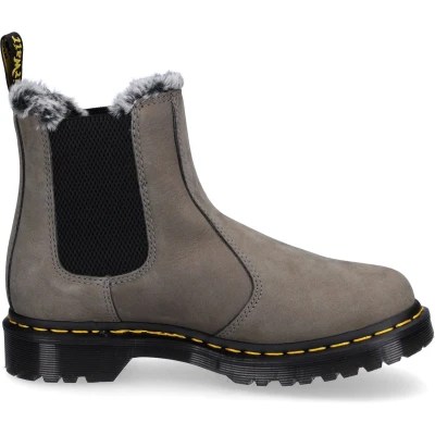 Afbeelding van Dr. Martens Leonore Korte laarzen, Dames, Maat: 37, Grey/black Nubukleer