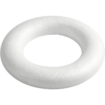 Afbeelding van Creativ Company Ringen met Platte Achterkant Wit, 20cm