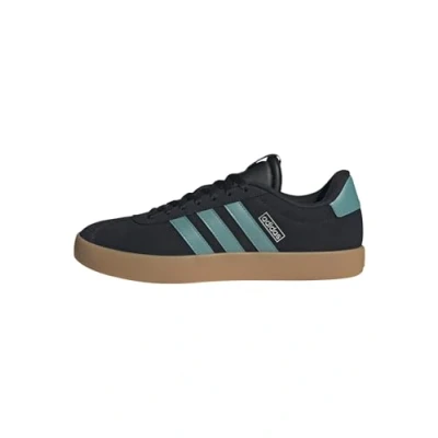 Afbeelding van adidas Heren VL COURT 3.0 SHOES, Core Black/Powder Teal/Silver Metallic, 35 1/2 EU