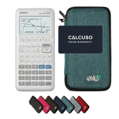 Afbeelding van Casio fx 9860GIII inclusief een WYNGS beschermhoes in turkoois Basispakket