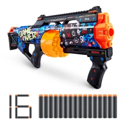 Afbeelding van X Shot Skins Last Stand, Game Over, Foam Dart Blaster (16 Darts) Air Pocket Darttechnologie, Compatibel met groot merk, Toy Dartblaster voor kinderen, tieners, volwassenen, frustratievrije