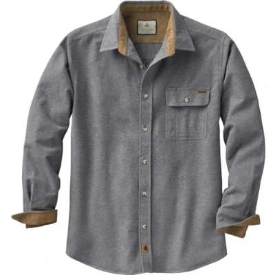 Afbeelding van Legendary Whitetails Heren Buck Camp Flanel, Lange Mouw Plaid Button Down Casual Shirt, Corduroy Manchetten, Houtskool Hei, XXL tall