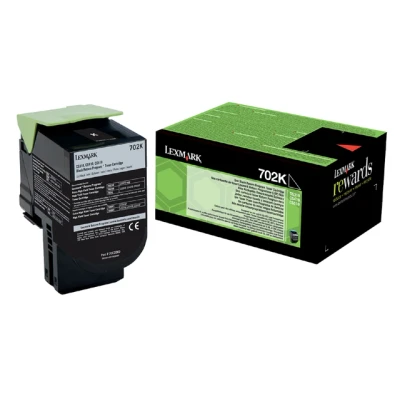 Afbeelding van Lexmark 70C20K0 (702K) Toner Zwart