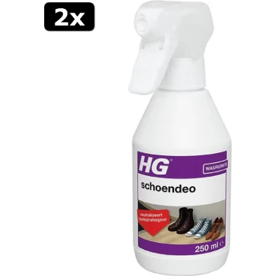 Afbeelding van 2x HG schoendeo 250ml neutraliseert transpiratiegeur voor alle soorten schoenen, sportschoenen en sneakers