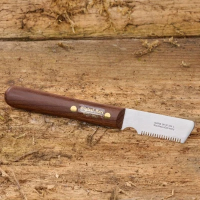 Afbeelding van Mars Coat King Solingen Trimmer Klassieke Roestvrijstalen met Bubinga Houten Handgreep...