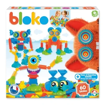 Afbeelding van BLOKO 503559 set met 60 &#039;Bloko&#039; monsters ogen en muizen vanaf 12 maanden Made in Europe bouwspeelgoed