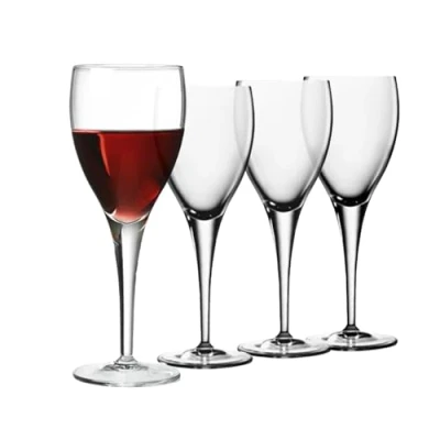 Afbeelding van Luigi Bormioli Michelangelo wijnglazen, set van 4 235 ml, ultrahelder en duurzaam, vaatwasmachinebestendig glaswerk met titanium versterkte stelen, geschenkdoos inbegrepen, Made in Italy
