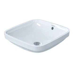 Afbeelding van Duravit DuraStyle inbouwwastafel met overloop zonder kraangat 37x37cm wondergliss wit
