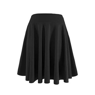 Afbeelding van JOPHY &amp; CO. Damesrok, plooirok, midi, veelzijdig, elastische tailleband (artikelnummer 7089), Zwart, L