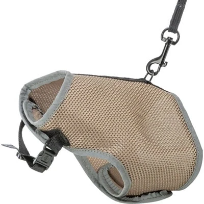 Afbeelding van Trixie Softtuig kat met riem taupe