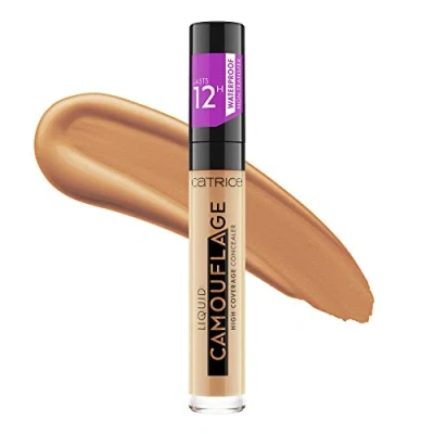 Afbeelding van Catrice Liquid Camouflage High Coverage Concealer, nr. 048, nude, langdurig, voor droge huid, onzuivere gemengde veganistisch, olievrij, waterbestendig, zonder alcohol, per stuk