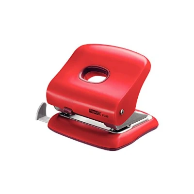 Afbeelding van Rapid 23639403 perforator (30 vellen, aanslagrail met formatspecificaties, metaal, FC30) rood