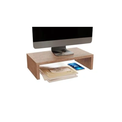 Afbeelding van ComfortCove Monitorstandaard, 1 laags Computermonitor Verhoger, Laptopstandaard, Computerstandaard, Printerstandaard met Opbergplank, ideaal voor je Thuiskantoor, Sonoma