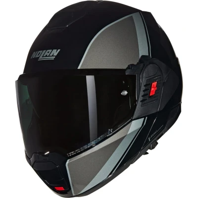 Afbeelding van Nolan N120 1 Verniciatura Speciale N Com Helm, zwart grijs zilver, afmeting M voor man