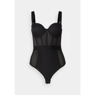 Afbeelding van DKNY Intimates Sheers Cupped Strapless Bodysuit Body, Dames, Maat: 70B, Black