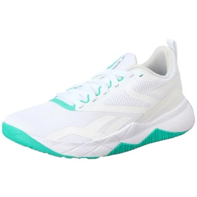 Afbeelding van Reebok Dames NFX Trainer Training Schoenen, Schoeisel Wit/Zwart/Unleashed Green, 5 UK, Wit Zwart Unleashed 38 EU