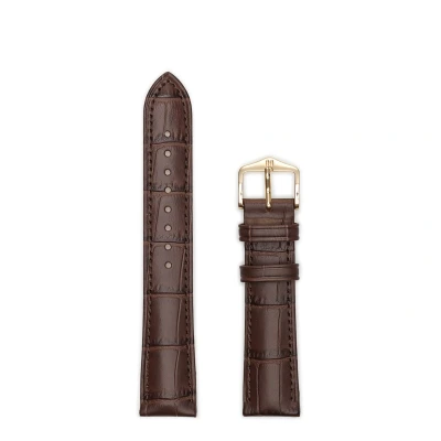 Afbeelding van Hirsch Horlogeband Duke Donkerbruin Leer 12mm