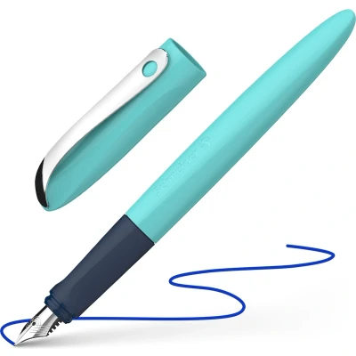Afbeelding van Schneider vulpen Wavy penpunt A houderkleur turquoise in kartonetui S 162112