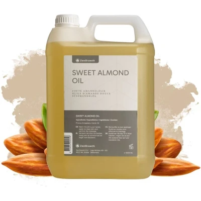 Afbeelding van ZenGrowth Amandelolie 5l, 100% natuurlijk, dierproefvrij, afkomstig uit Spanje