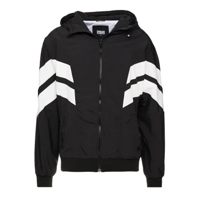 Afbeelding van Urban Classics Crinkle Panel Track Jacket Lichte jas, Heren, Maat: XXL, Black/white