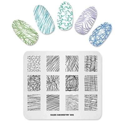 Afbeelding van KADS Nail Stempelen Plaat Geometrie Template Afbeelding Ontwerp Platen voor Art Decoratie en DIY (GE006)