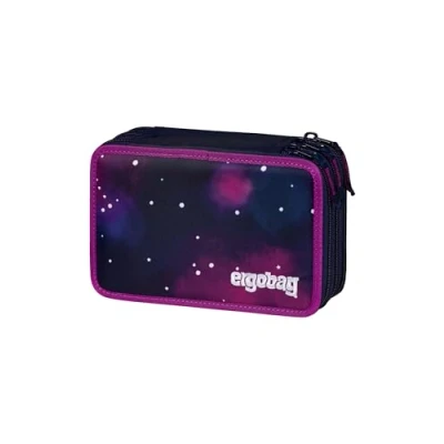 Afbeelding van ergobag Lyra Maxi Etui Set 40 delig, kleurpotloden en viltstiften, vak voor kleingeld, liniaal, schaar, beerlaxy lila