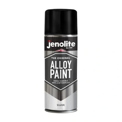 Afbeelding van JENOLITE Lichtmetalen velgverf zilver Refurbish &amp; Restore autolegeringen corrosie en steenspaanbestendig 400ml