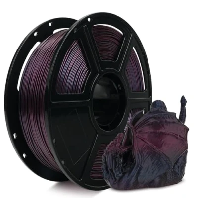 Afbeelding van FLASHFORGE Kameleon HS PLA kleurverloop, verbrand titanium &amp; Abyssal Rede, Max 500 mm/s sneller printen, kleurverschuivend filament 1,75 mm, verandert van kleur afhankelijk het licht en de