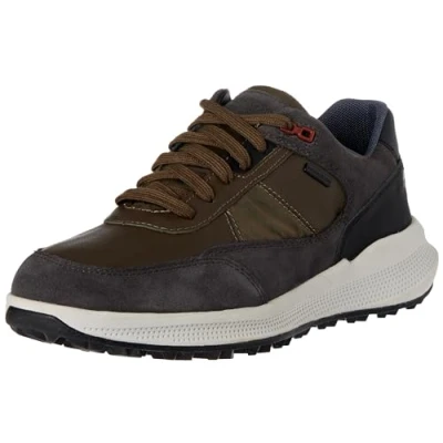 Afbeelding van Geox Sneakers laag, Heren, Maat: 44, Military dark grey Leer