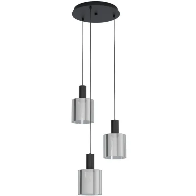 Afbeelding van EGLO Gorosiba   Hanglamp   E27   Ø 41 cm  rookglas Zwart