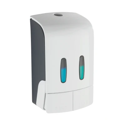 Afbeelding van Wenko Tartas desinfectie &amp; zeep wanddispenser 2x480 ml kunststof wit mat