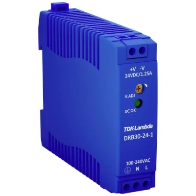 Afbeelding van TDK Lambda DRB30 24 1 DIN rail netvoeding V/DC 1.25 A 30 W Aantal uitgangen: x Inhoud: stuk(s)