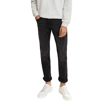 Afbeelding van TOM TAILOR Uomini Josh Regular Slim Jeans 1032773, 10273 Dark Stone Black Denim, 29W / 32L