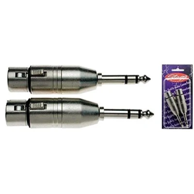 Afbeelding van Stagg AC XFPMSH Verloop XLR female Stereo Jack male (2 stuks)